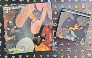 Nintendo Game Boy Advance SP X Shiny Black Charizard Newest V5 IPS Screen HISPEEDIDO