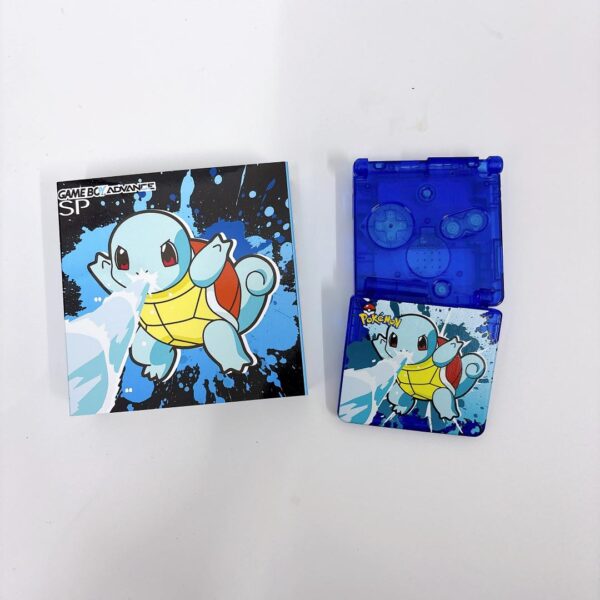 Nintendo Game Boy Advance SP X Dark Squirtle Newest V5 IPS Screen HISPEEDIDO