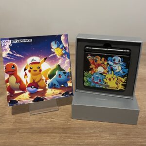 Nintendo Game Boy Advance SP Console V5 IPS Screen and Matching Box. Pokemon Starter Gen One