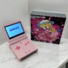 Nintendo GameBoy Advance SP Console Customised Princess Peach IPS V5 Screen. Complete with Custom Matching Box and Accessories.
